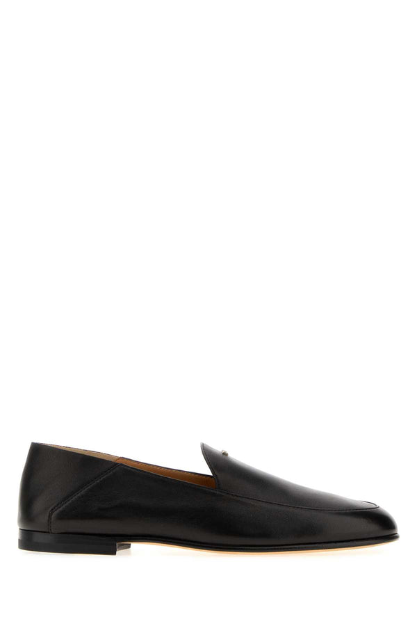 Black Leather Loafers Nero Scarpe Stringate