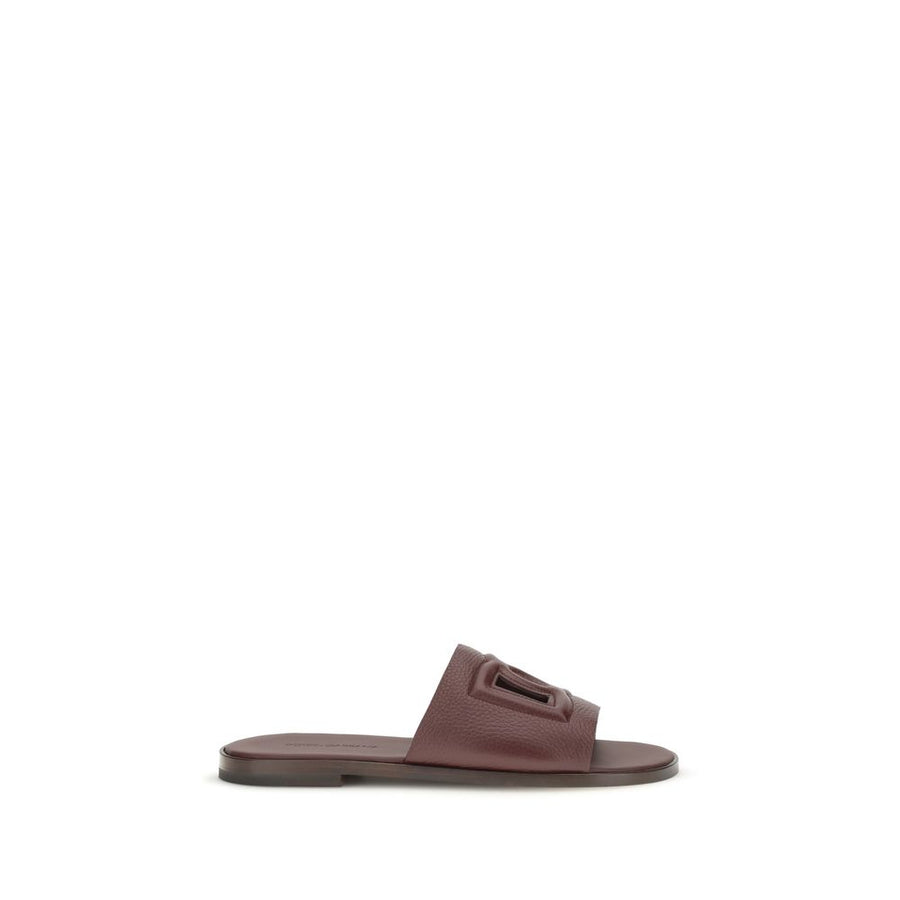 Dolce & Gabbana 100% Calf Leather Bos Taurus sandals in brown