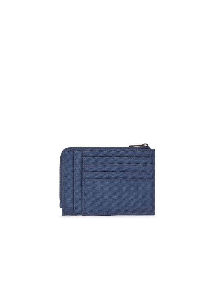Piquadro 100% Recycled Polyester wallet in blue