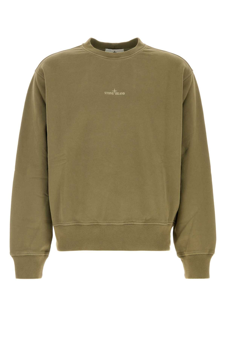Army Green Cotton Sweatshirt Exterior: Felpe