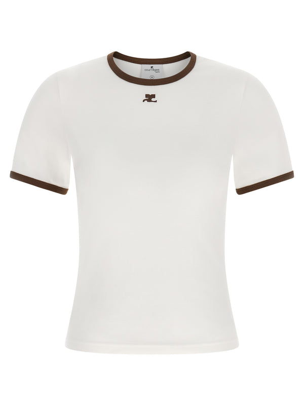 CourrèGes 100% Cotton t-shirt in white