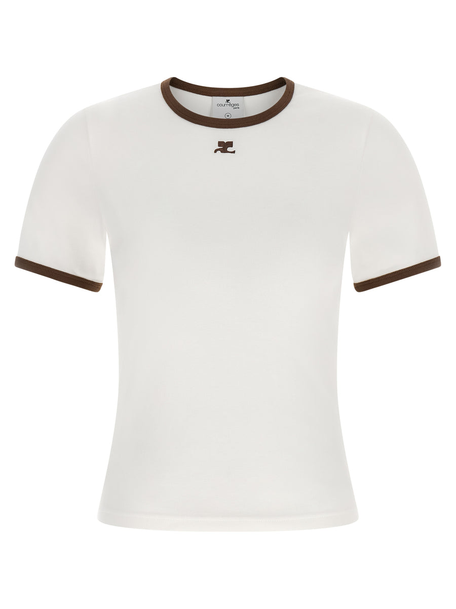CourrèGes 100% Cotton t-shirt in white