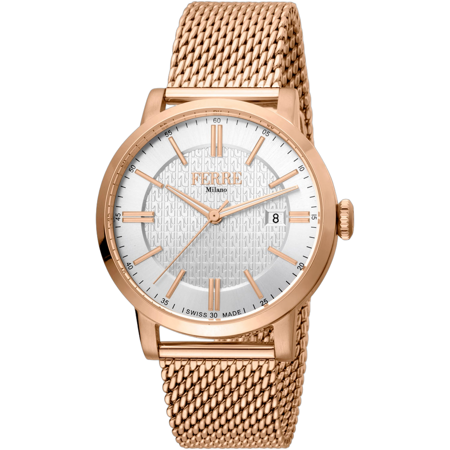 Ferre Milano Stainless steel case watch in rose gold