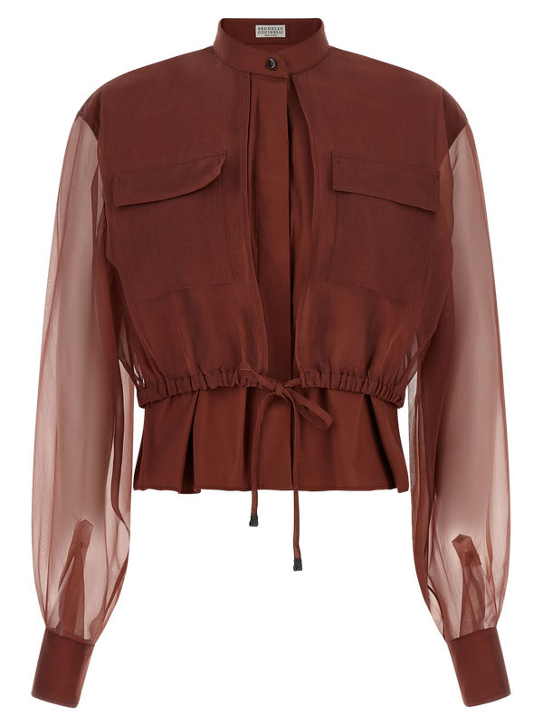 Brunello Cucinelli 72% Cotton blouse in brown