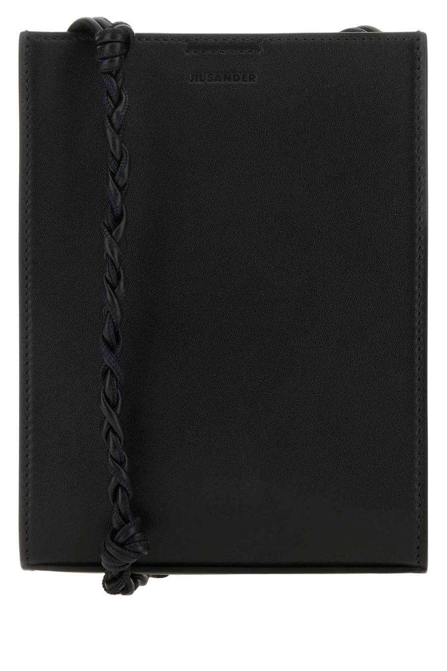 Jil Sander Exterior: 100% Calf clutch in black