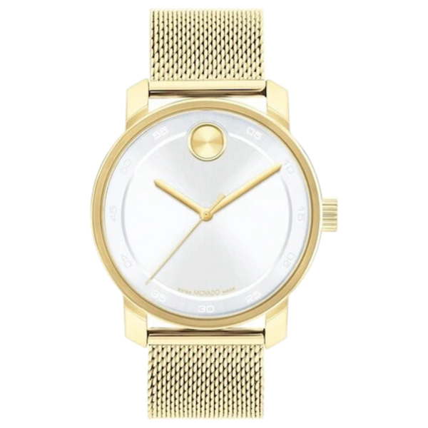 Movado Stainless steel case watch in gold