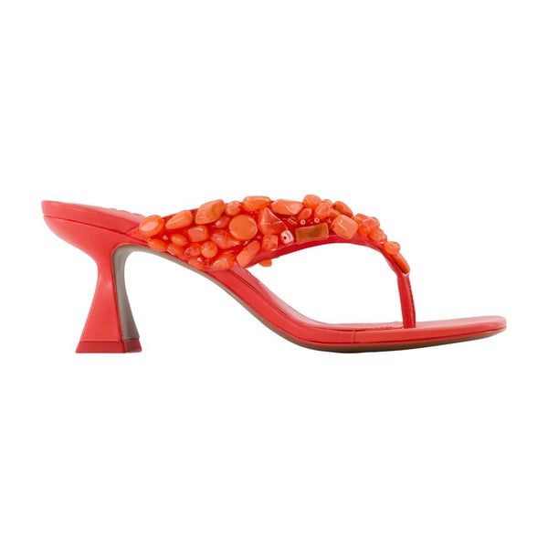 Cult Gaia Lambskin heel in red