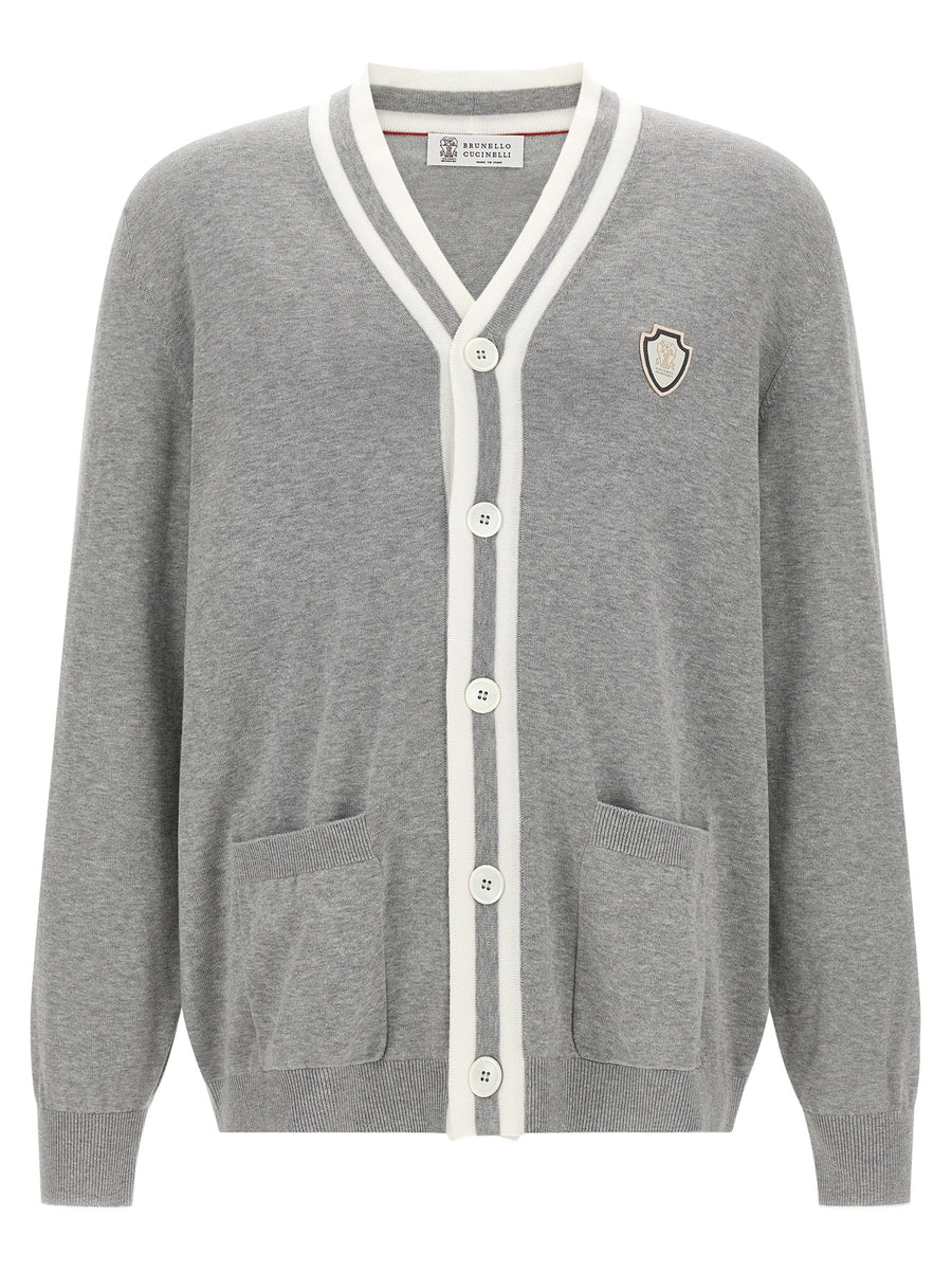 Brunello Cucinelli 100% Cotton cardigan in gray