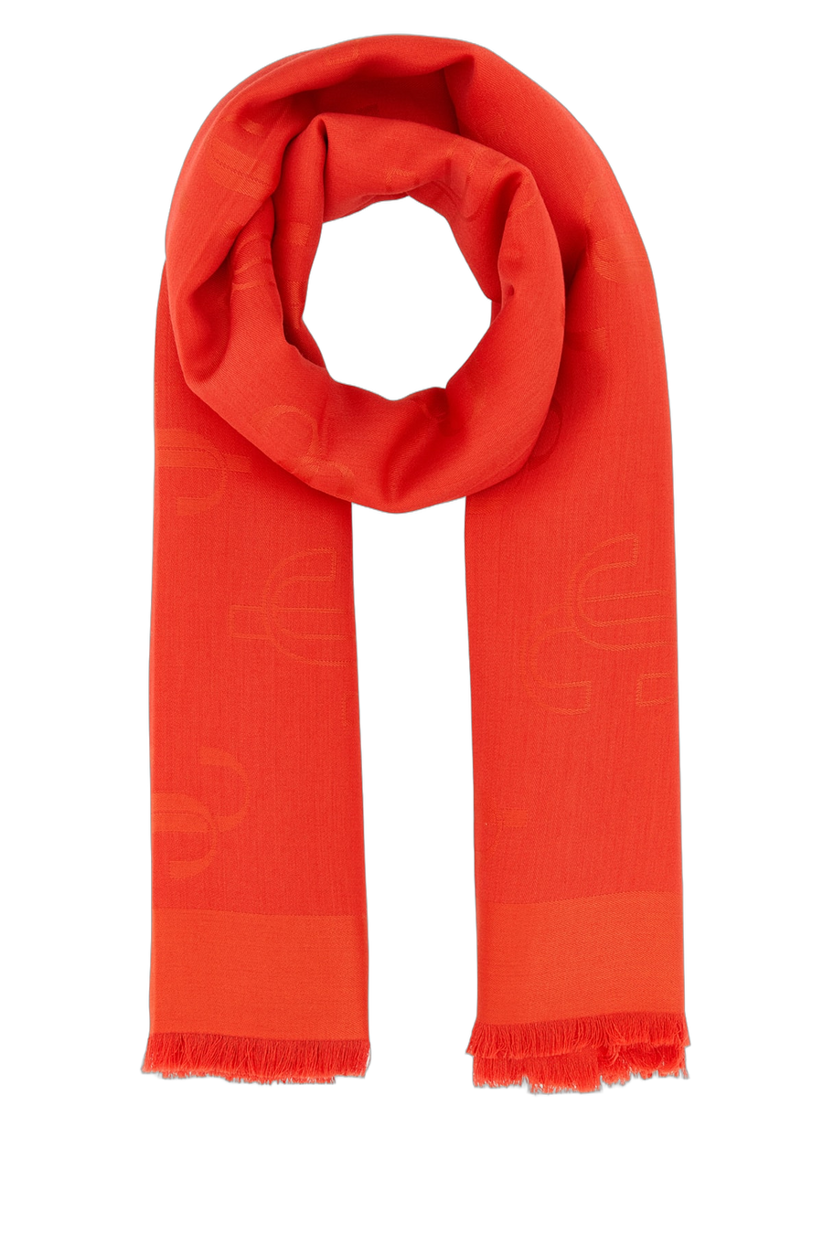 Jimmy Choo Paprika Woven textile scarf in red