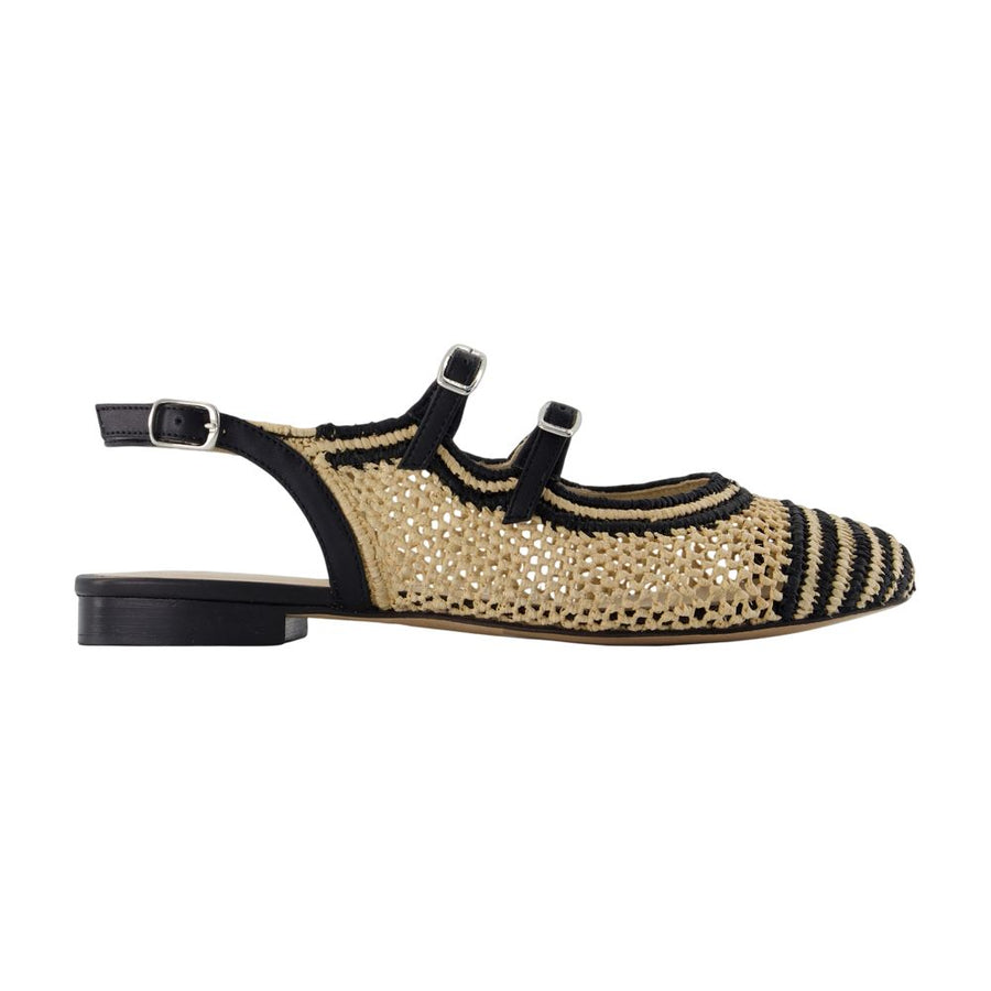 Carel Raffia flat in multicolor