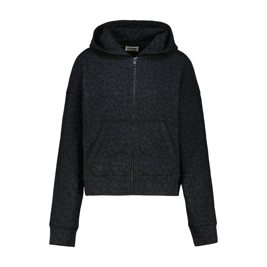 Swee Zip Mo Animalier Hoodie - Zadig & Voltaire Cotton Black Ready-to-wear / Hoodies