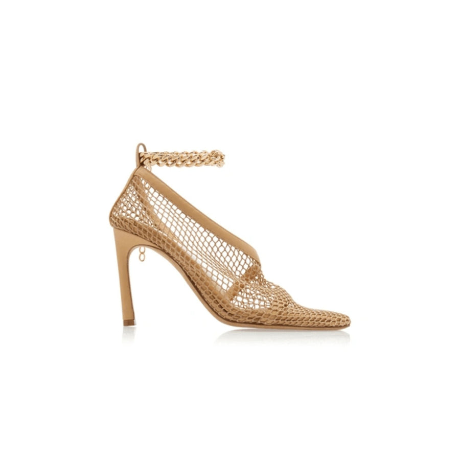 Bottega Veneta Mesh heel in beige
