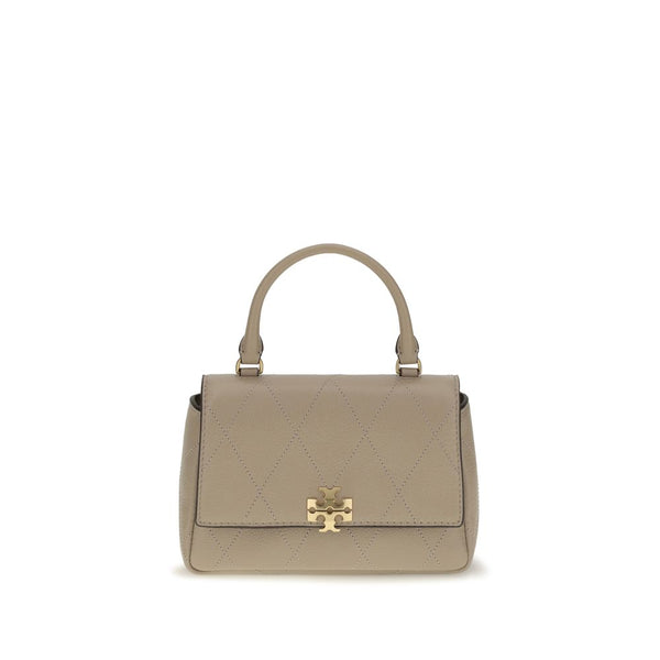 Tory Burch 100% Calf Leather Bos Taurus handbag in beige