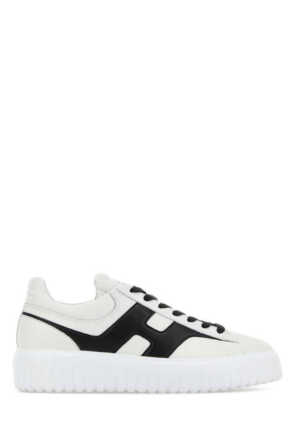 Hogan Allacciato Exterior: 100% Leather sneaker in white