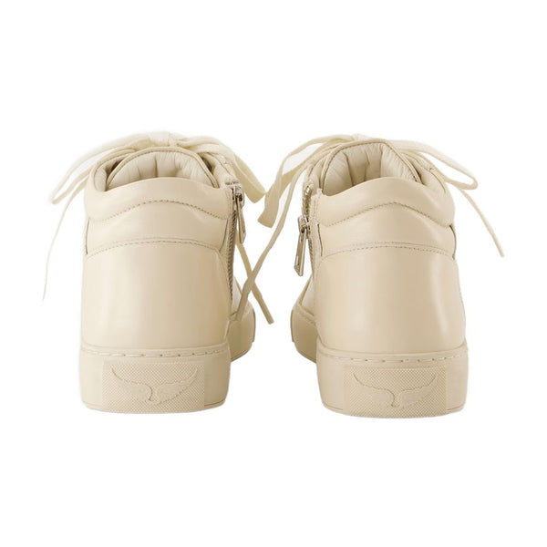 Zadig & Voltaire calfskin sneaker in white