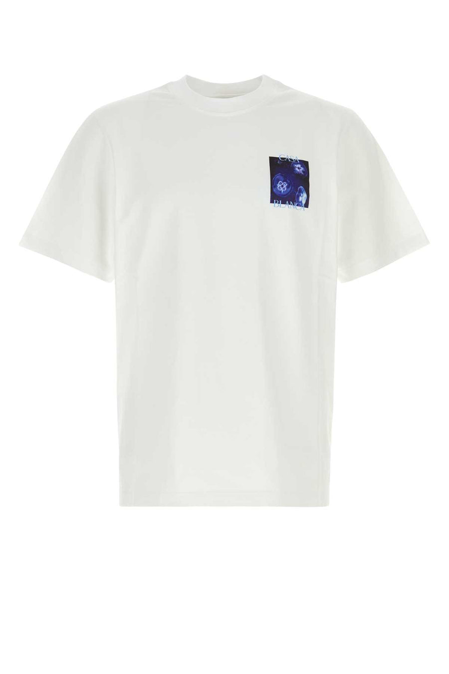 White Cotton T-Shirt Medusesportif Exterior: Organic Maglieria