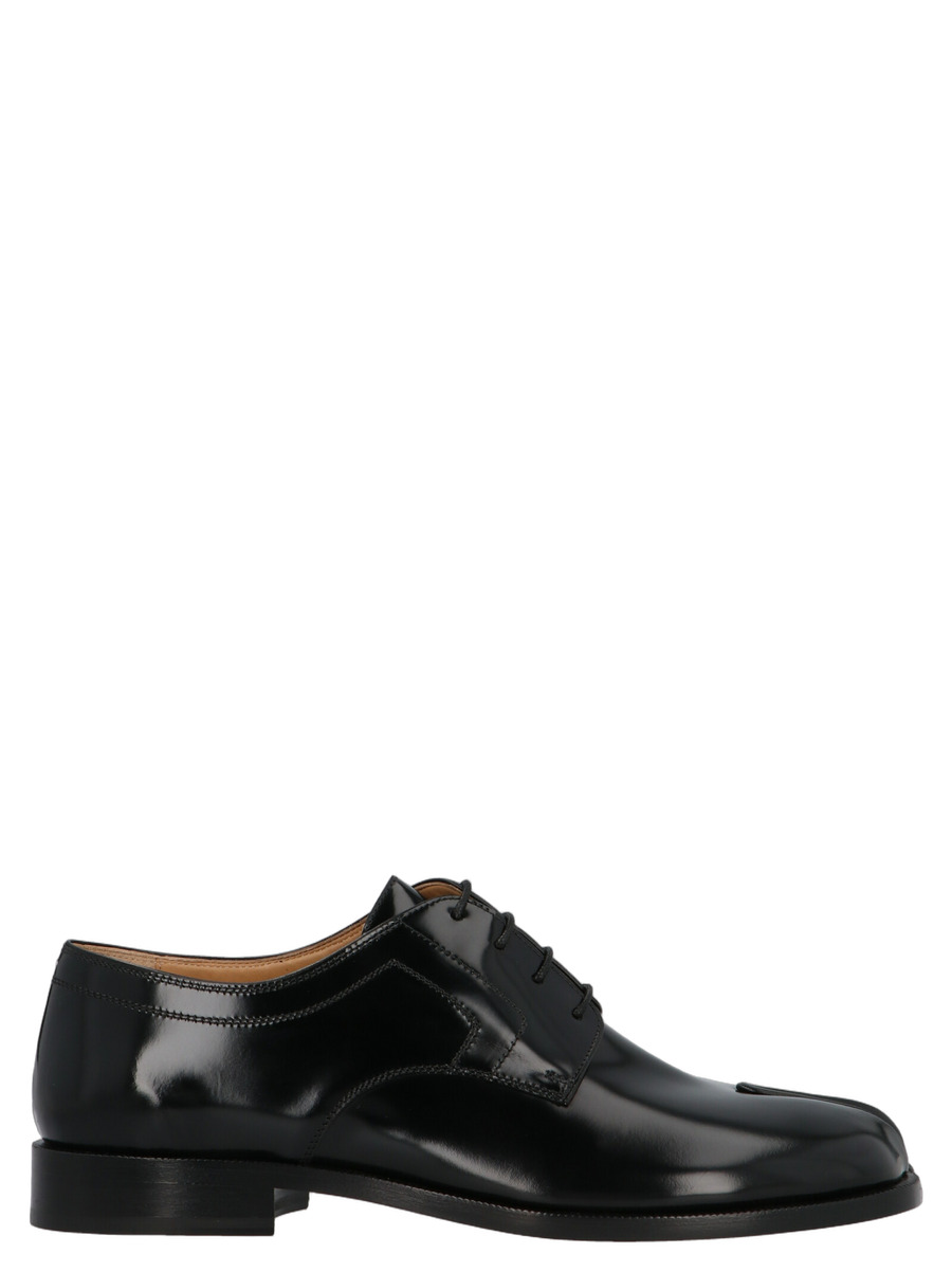 Maison Margiela 100% calf leather oxford in black