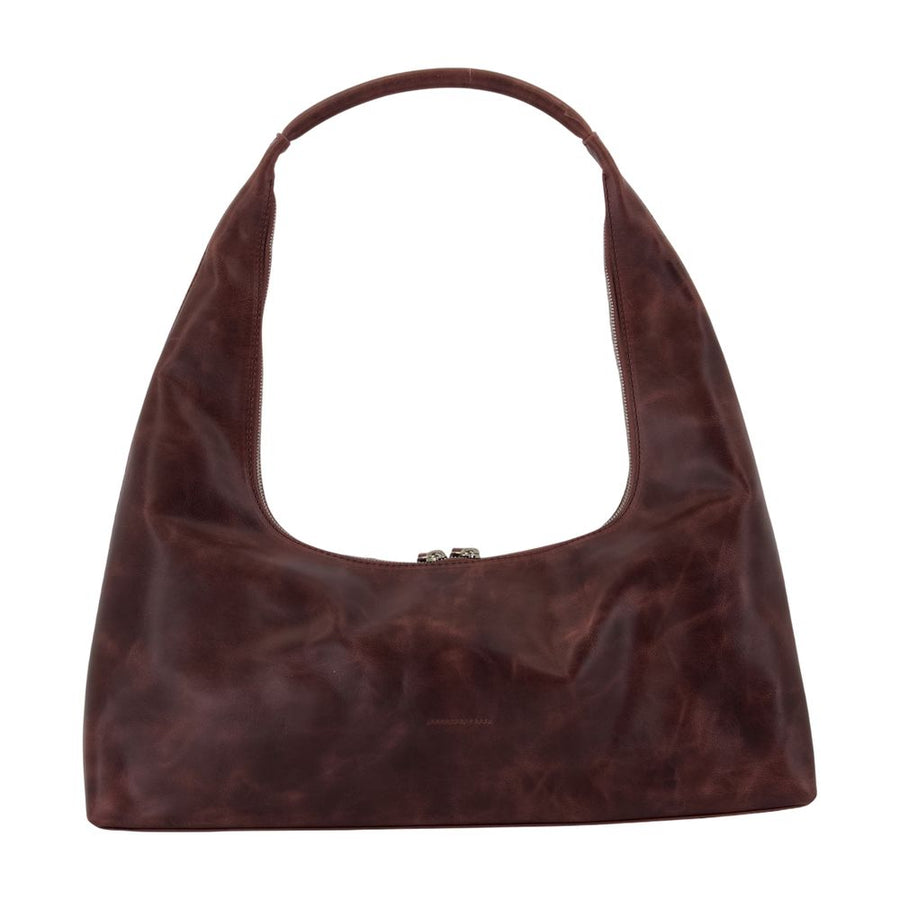 Margesherwood Suede leather shoulder bag in brown