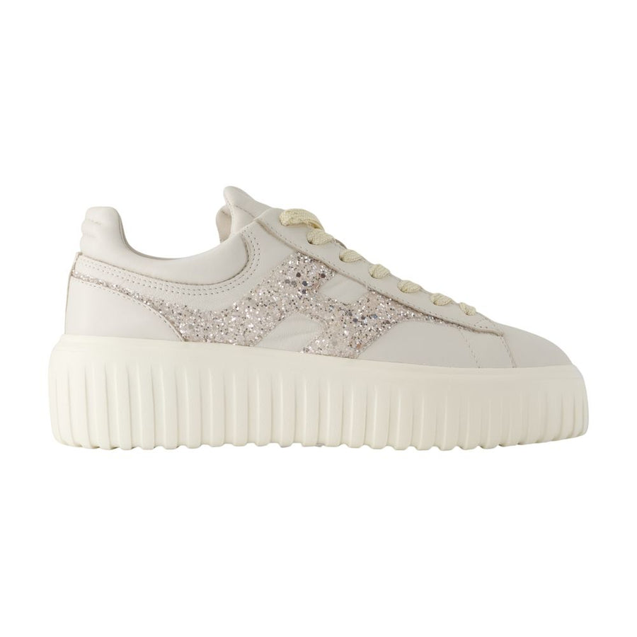 Hogan calfskin sneaker in cream