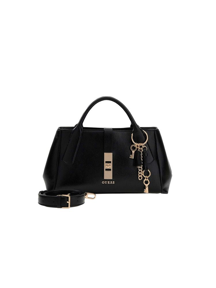 Guess 100% Polyurethane top handle bag in black