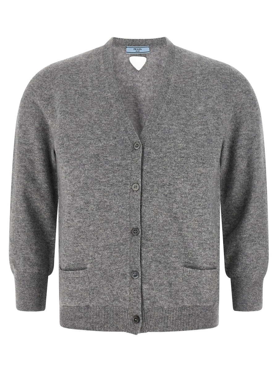 Gray Cashmere Cardigan Clothing