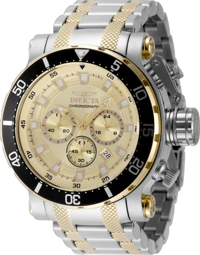 Invicta Stainless steel case and bracelet watch in gold