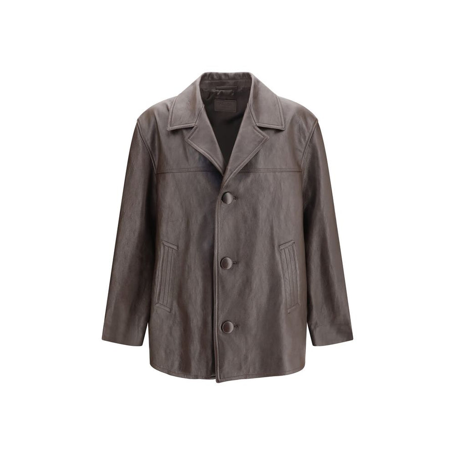 Brown Lamb Leather Jacket Clothing