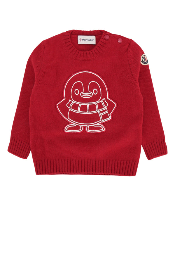 Crew Neck Red Mixed Fibres Maglieria