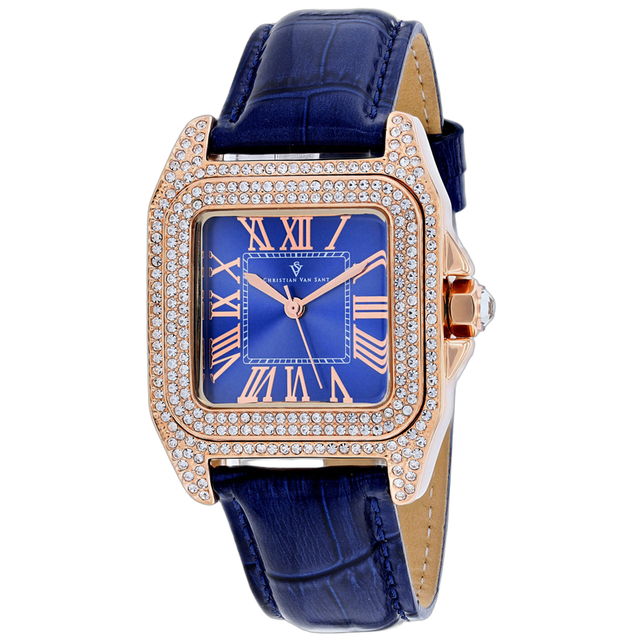 Christian Van Sant Brass case watch in blue