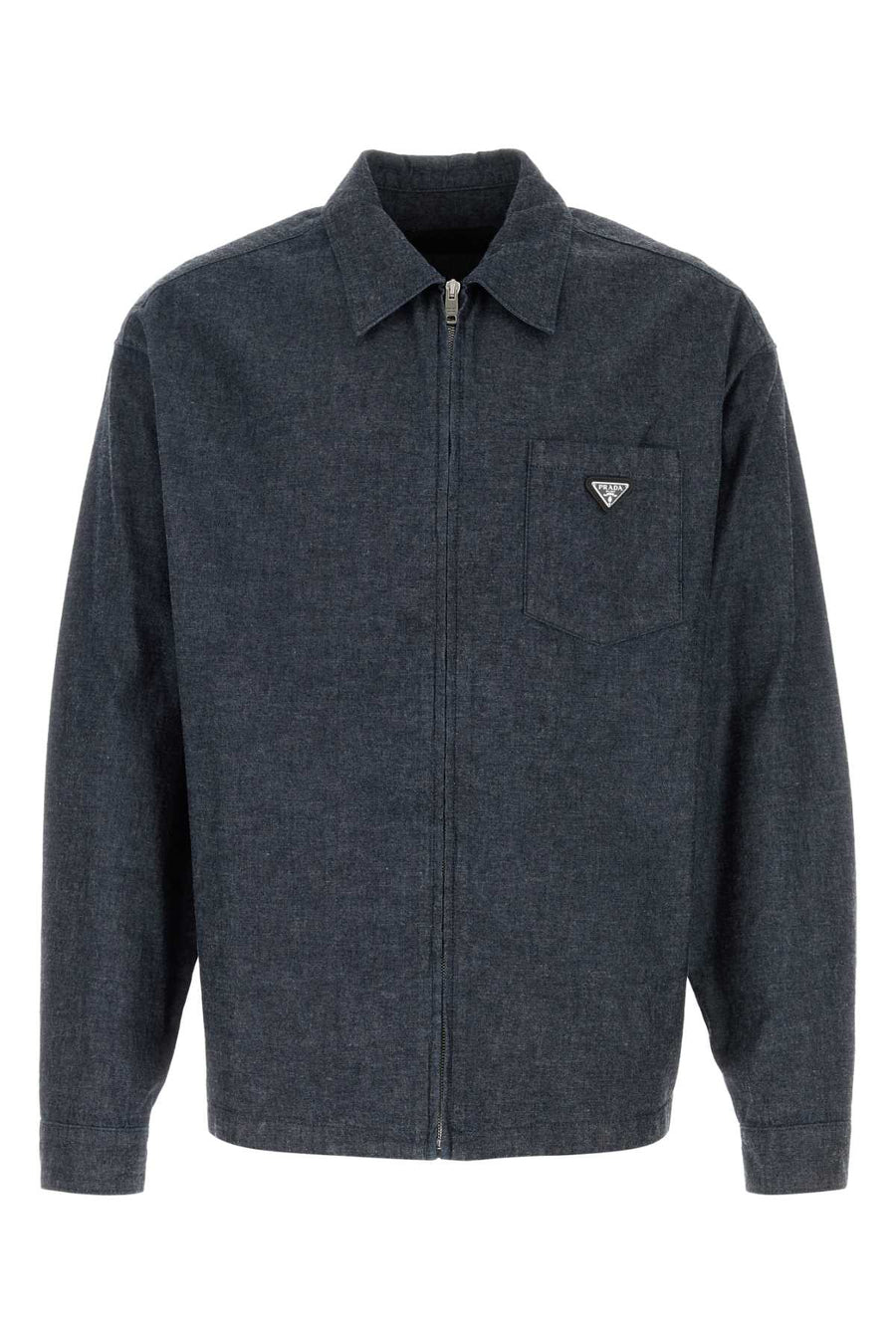 Blue Chambray Shirt Bleu Exterior: Cotton Camicie