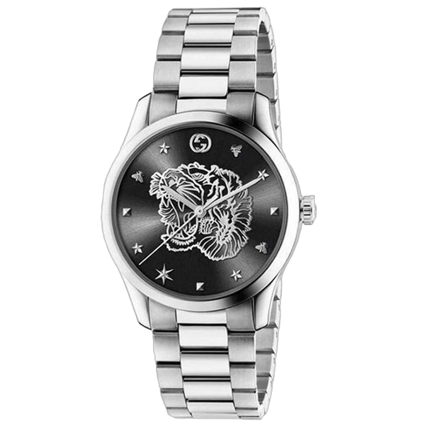 Gucci Stainless steel case watch in black