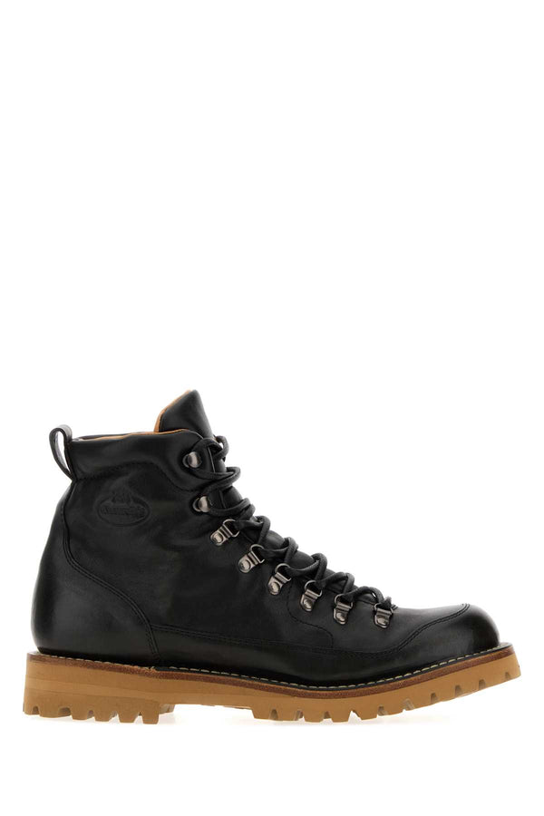Black Leather Shefford Ankle Boots Scarpe Stringate