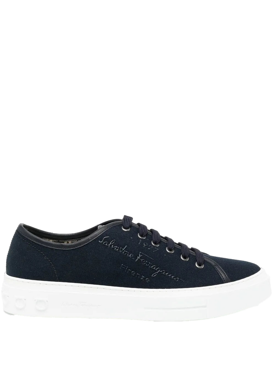 Ferragamo Canvas sneaker in navy