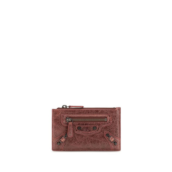 Balenciaga 100% Lamb Ovis Aries card case in red