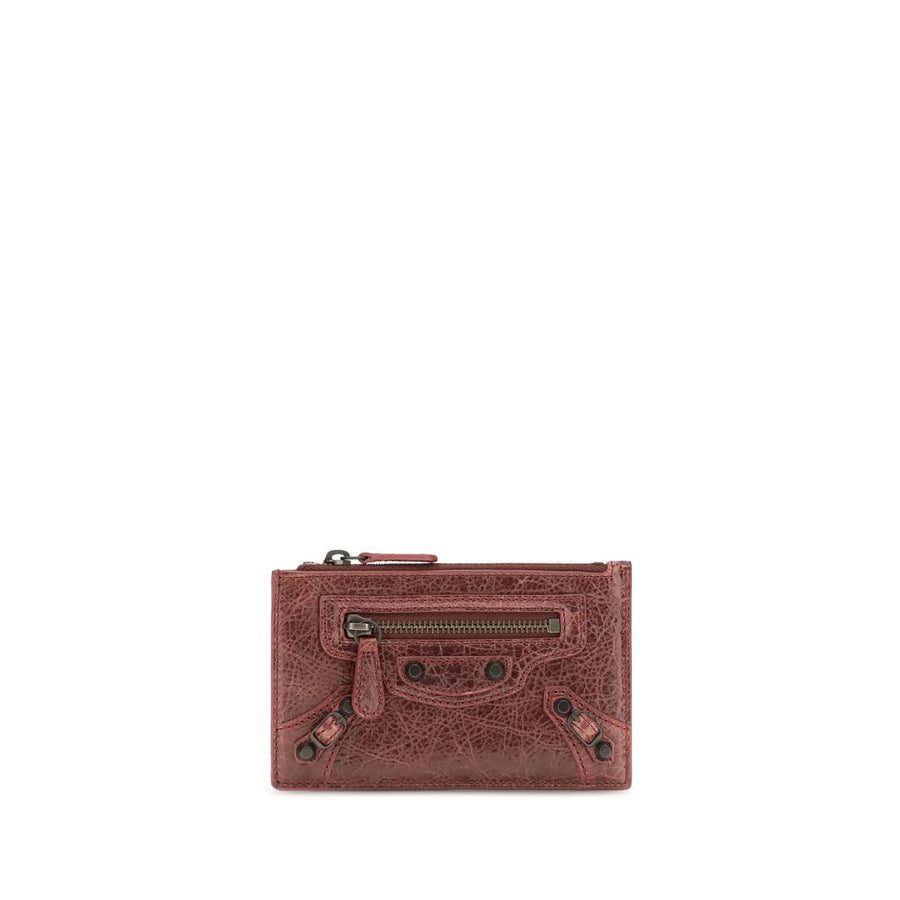 Balenciaga 100% Lamb Ovis Aries card case in red