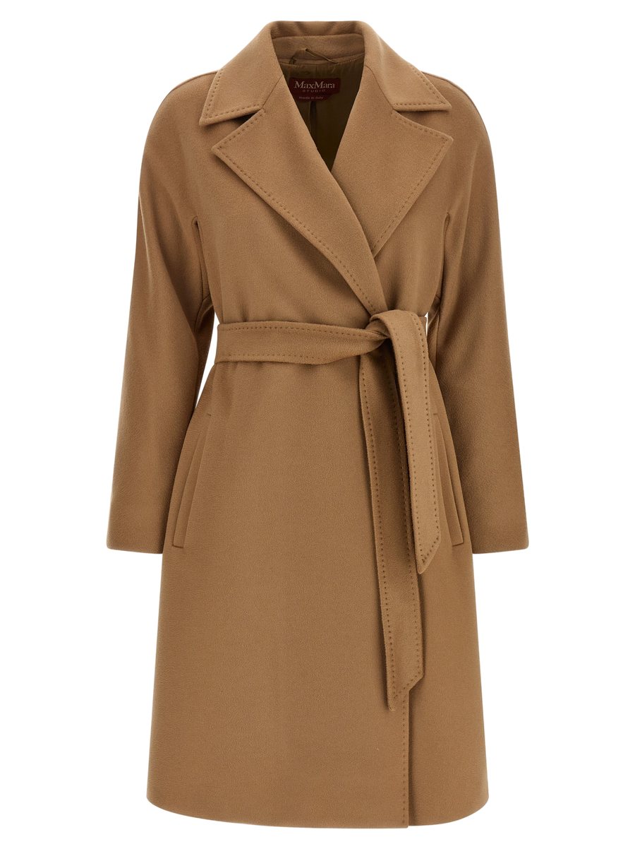 Beige Wool Coat Clothing