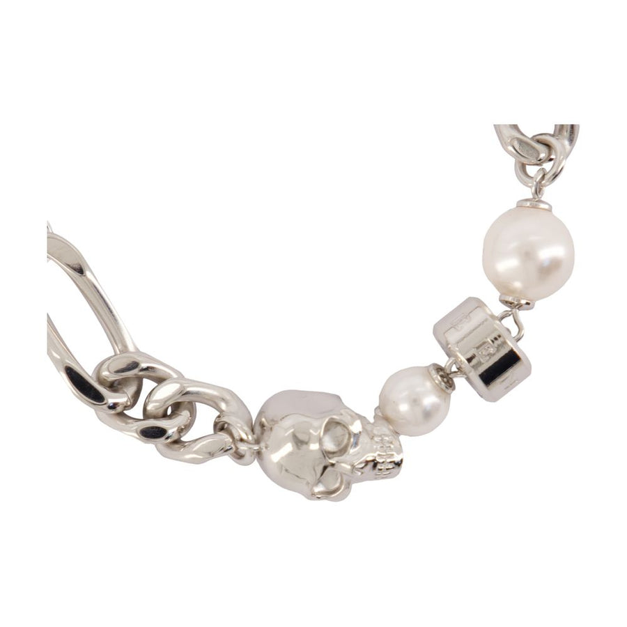 Skl & Pearl Bracelet - Alexander Mcqueen Metal Silver Jewelry-watches / Bracelets