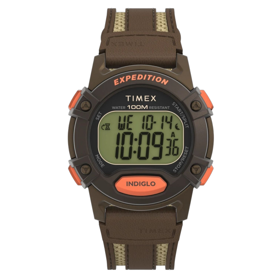 Timex Stainless steel case watch in brown