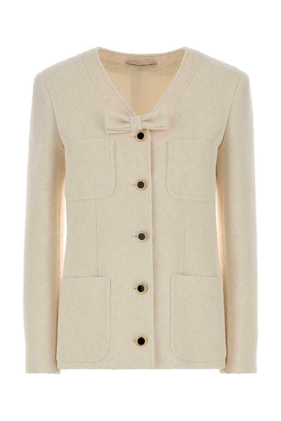 Ivory Boucle Blazer Giacche E Gilet