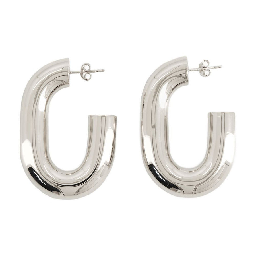 Rabanne brass earrings in silver