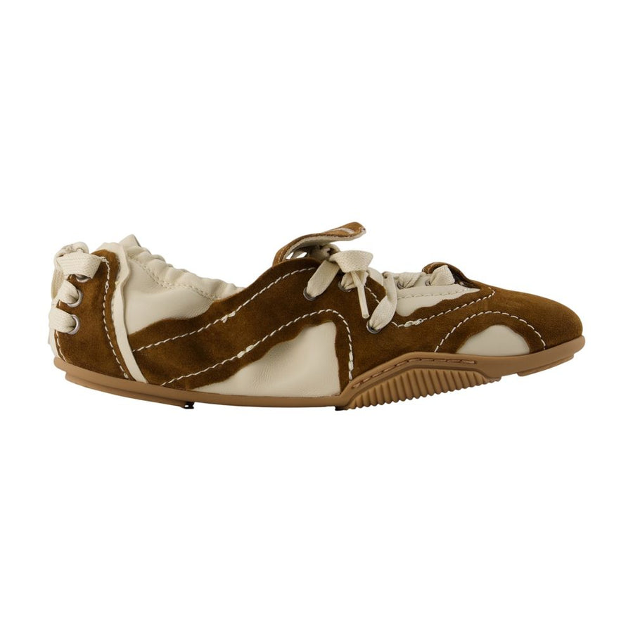 Sneakers - Acne Studios Leather Brown Lambskin Shoes /
