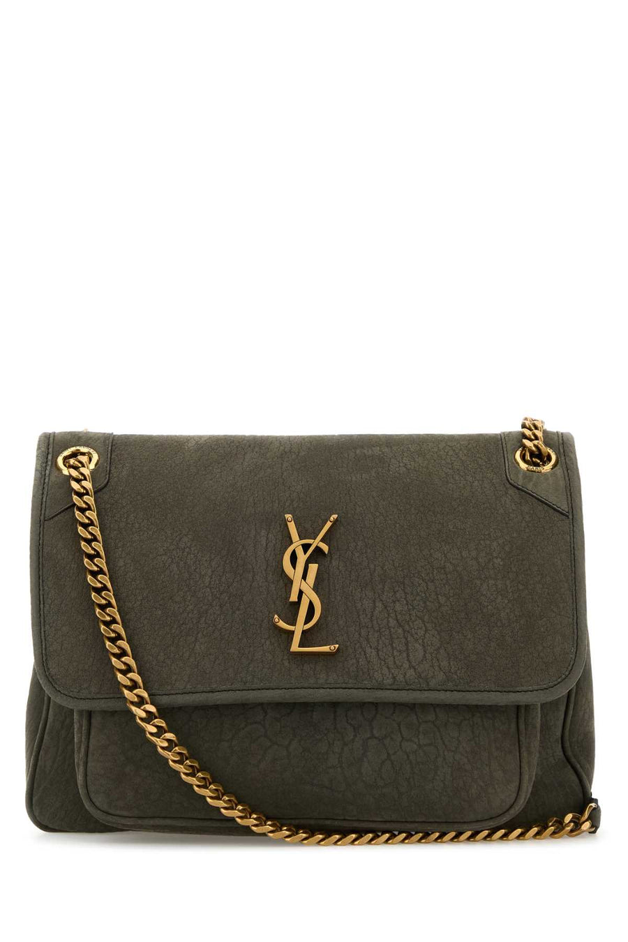 Saint Laurent Niki Exterior: 100% Leather shoulder bag in gray