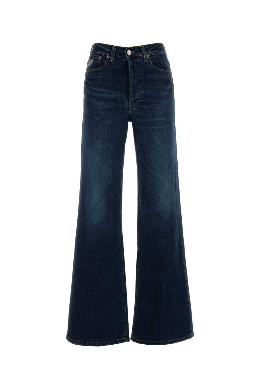 Stretch Denim Lindsay Wide-Leg Jeans Nightrider