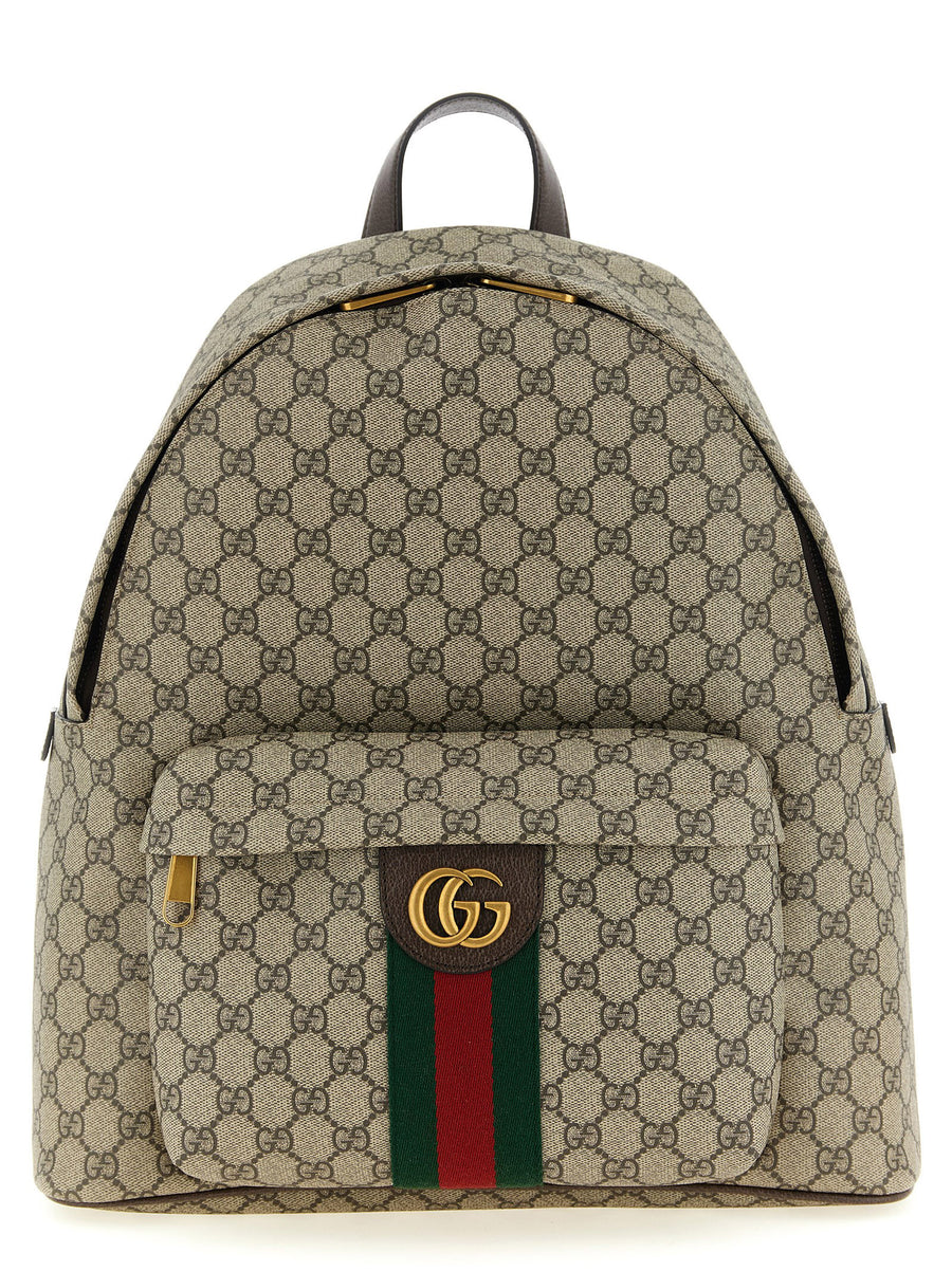 Gucci 82% polyurethane backpack in beige