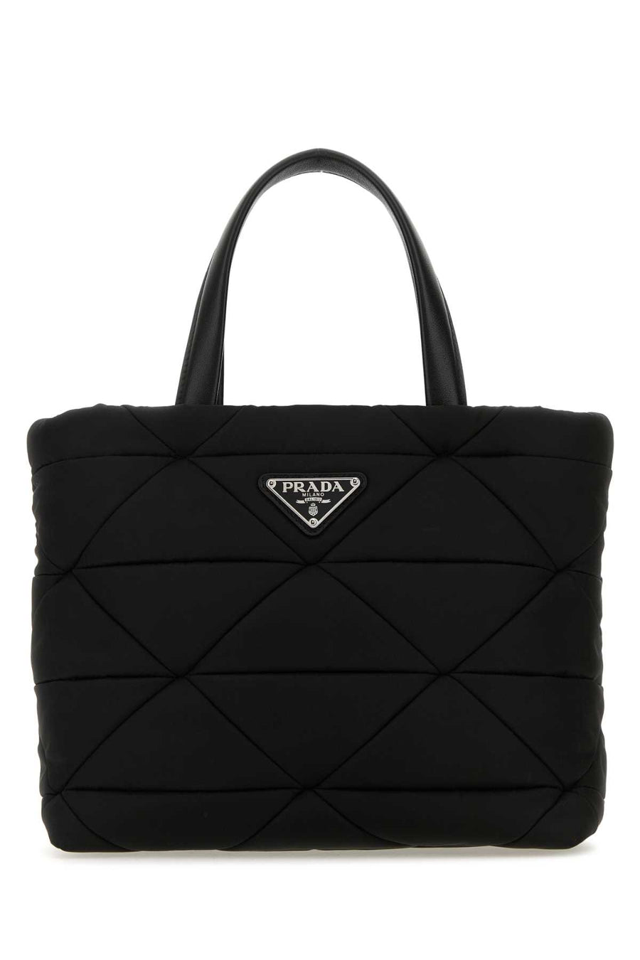 Prada Exterior: 100% Re-nylon top handle bag in black