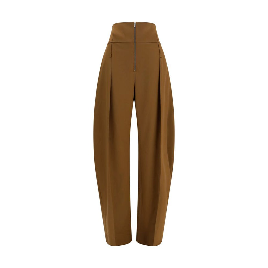 Ferragamo 95% Merino Wool Ovis Aries trousers in brown