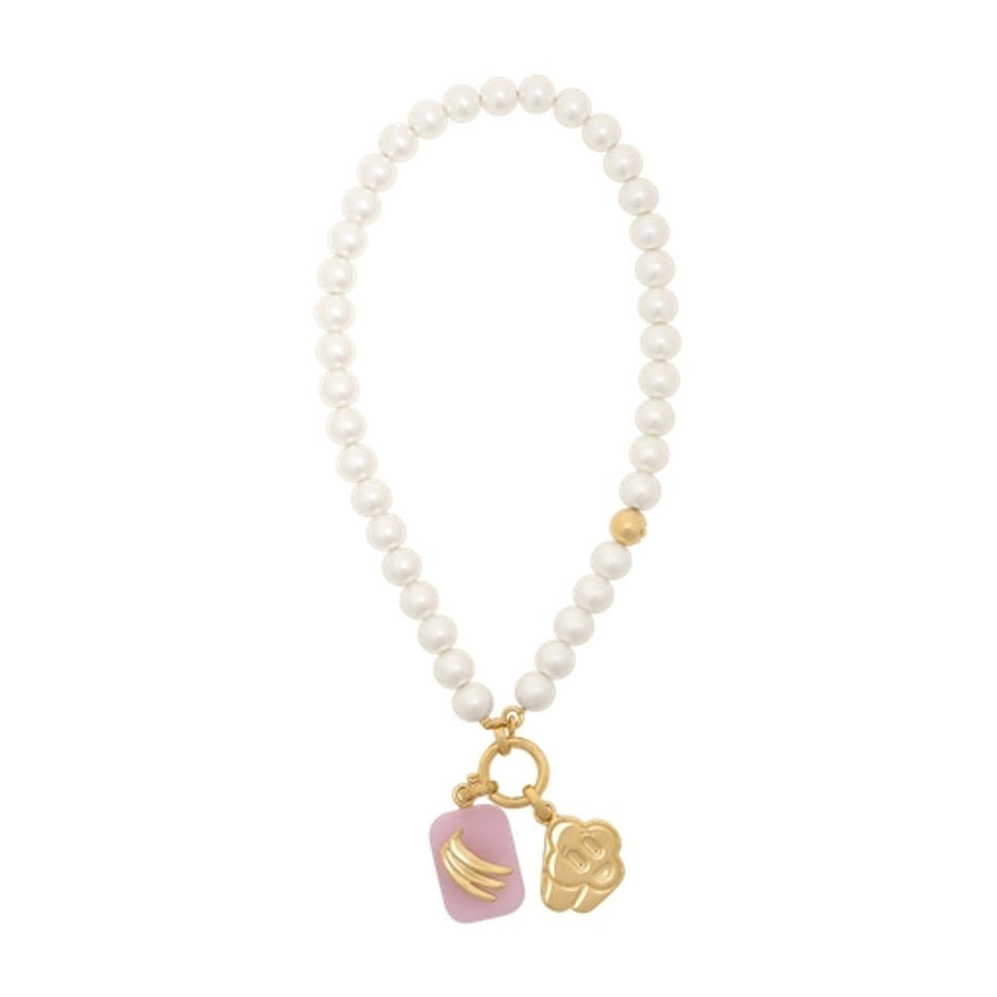 Casablanca pearls necklace in white