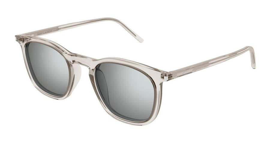 Sunglasses Saint Laurent Sl 623 004 Beige Silver 49-22-145 Acetate