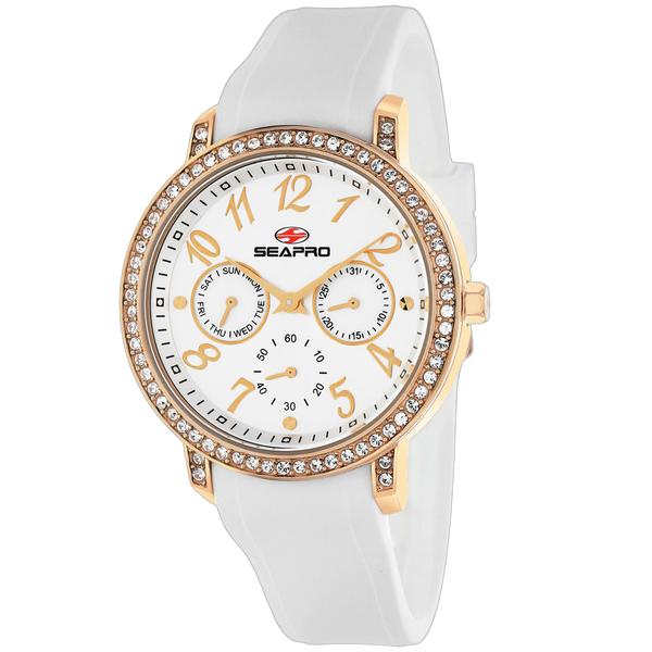 Seapro Stainless steel case watch in white