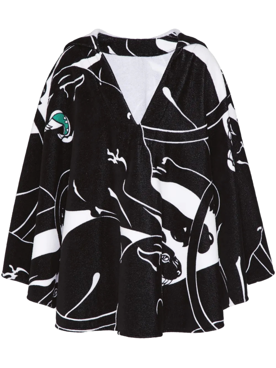 Valentino Terrycloth cape in black
